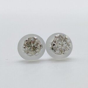 NO TARIFF Jewelry Pierced Earring Natural Diamond 0.3ct Platinum 2331506